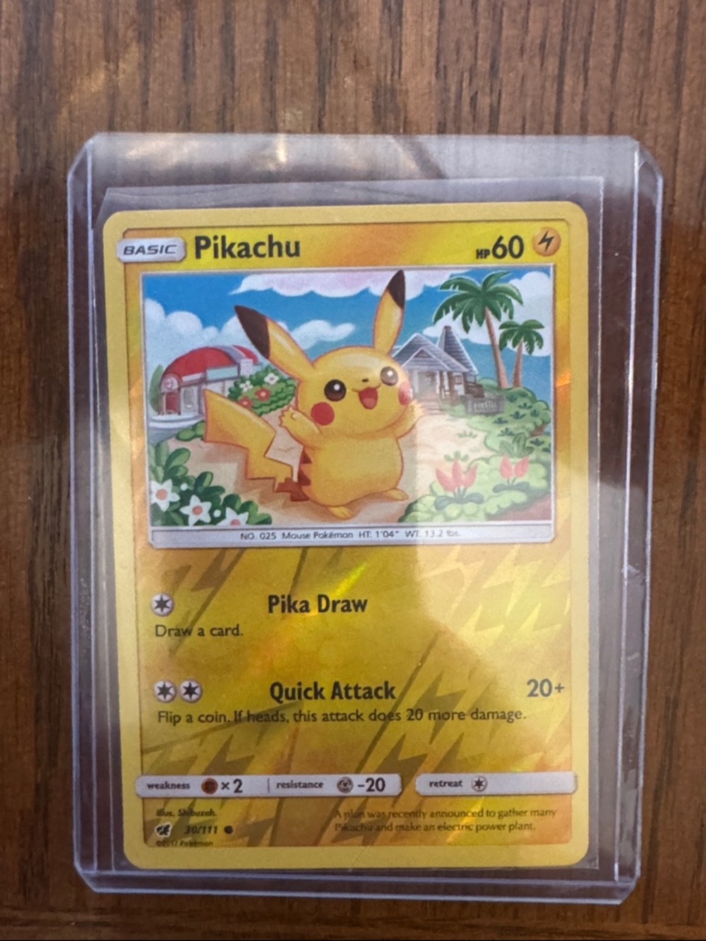 Pikachu Pokémon Trading Card - ungraded but very near mint